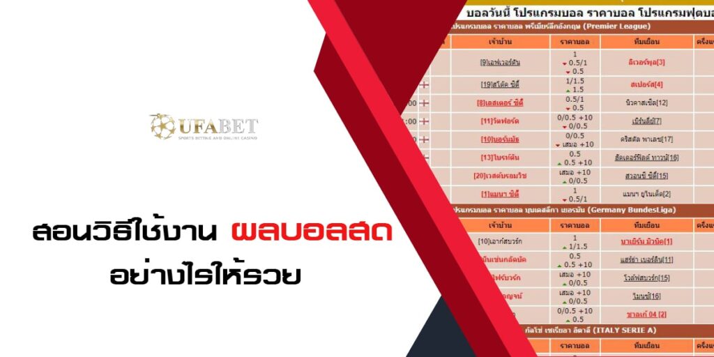 ผลบอลสด สอนวิธีการนำเอาผลบอลไปใช้ตัดสินใจยังไงให้รวย ผลบอลสด สอนวิธีการนำเอาผลบอลไปใช้ตัดสินใจยังไงให้รวย