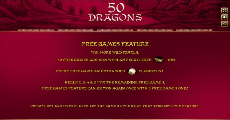 ฟีเจอร์พิเศษของเกมสล็อต XO Fifty Dragons
